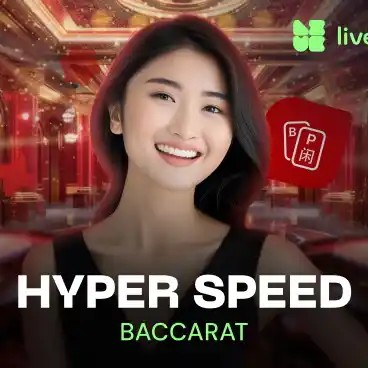 Hyper Speed Baccarat logo by Evolution at Wellington Casino