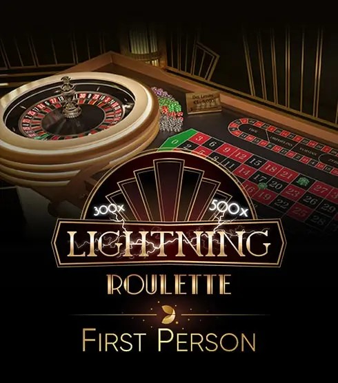 First Person Lightning Roulette logo – Live Dealer by Evolution at Wellington Casino