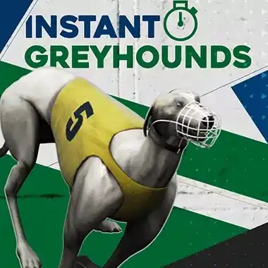 Instant Virtual Greyhounds game by Leap Gaming – logo hosted on Wellington Casino