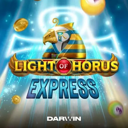 Light of Horus Express slot logo by Darwin Gaming at Wellington Casino