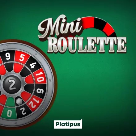 Mini Roulette slot logo by Platipus at Wellington Casino