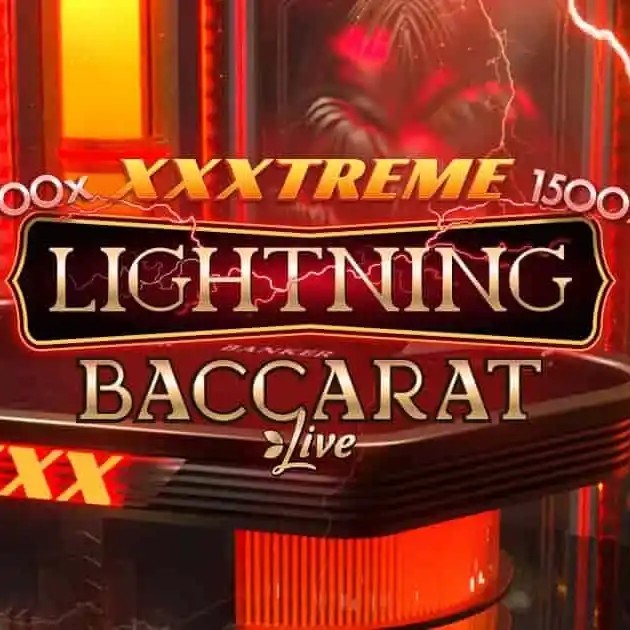 Live Dealer logo of XXXtreme Lightning Baccarat from Evolution at Wellington Casino